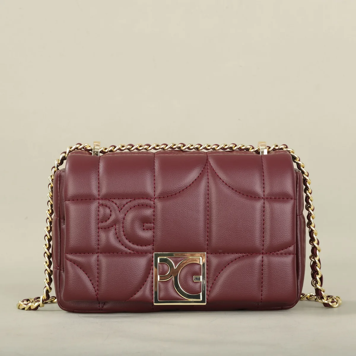 sac à bandoulière pg 2026 – sac à rabat simple et de haute qualité avec lettres brodées – sac bandoulière pour femme pour les trajets quotidiens