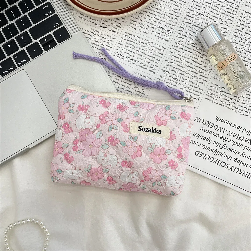 petit sac de rangement portable pour cosmétiques, sac à main de voyage mignon, rouge à lèvres, carte d'écouteur, mini sac à main de maquillage, poudres, trousse de maquillage