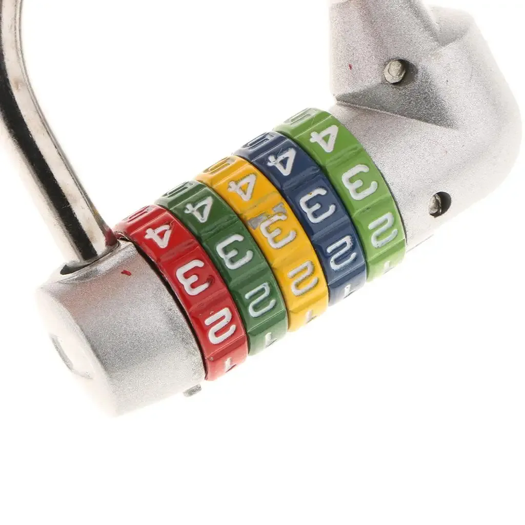 cadenas combiné cinquante chiffres réinitialisable poignée métal brillant rouge vert bleu jaune noir voyage valise sac