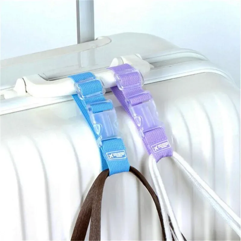 sangles en nylon réglables colorées pour bagages, ceinture de bagage, sac de sécurité, bouton de structure, avion, valise, voyage, accessoires