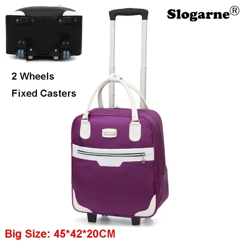 mode bagages roulants femmes 4 roues spinner voyage sacs hommes voyage d'affaires sacs oxford valise étanche chariot bagages