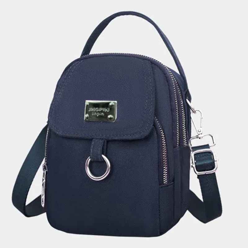 sac à dos convertible compact grace, sac en nylon léger de couleur unie avec large bandoulière amovible