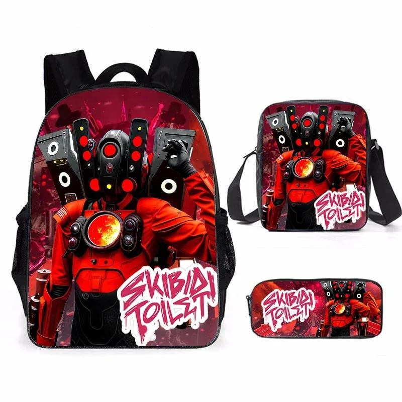 skibidi toilette titan speakerman sac à dos pour enfants garçon sac d'école pour adolescents sac à dos anime voyage sac à dos sac à crayons