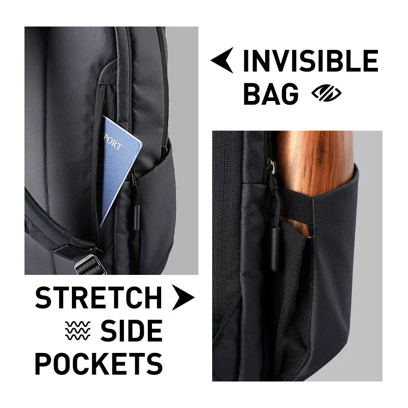 sac à dos quotidien oxford texturé léger pour homme mark ryden, sac à dos fin pour ordinateur portable, sac d'école avec poche à accès rapide sur le devant