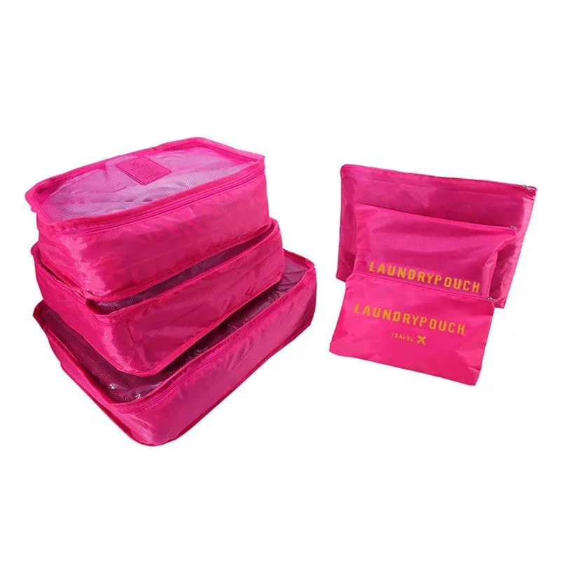 organisateur voyage polyester bleu transparent rectangulaire poignée intégrée fleurs léopard motif lettre format rangement vêtements chaussures compression