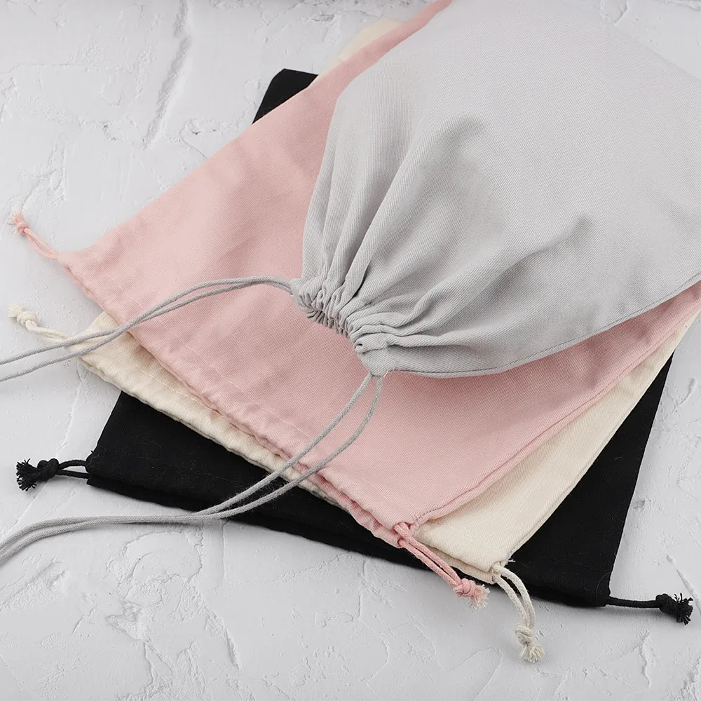 sacs à ficelle de proximité en toile pour femmes et hommes, poudres réutilisables, emballage de voyage, cadeau, logo imprimé, bricolage, sac de rangement fait main, accessoires