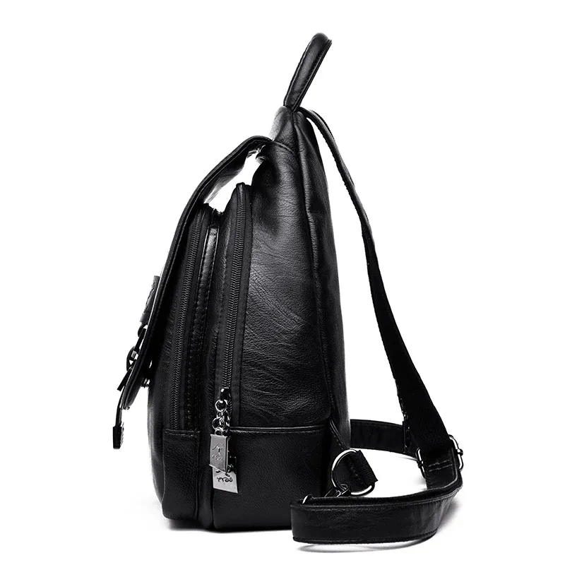 mode en cuir souple femmes sac à dos de haute qualité durable femme voyage sac à dos fermeture éclair bandoulière conception femmes sac à dos