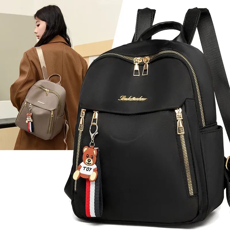 nouveau sac à dos simple pour femmes, à la mode, polyvalent, décontracté, grande capacité, niche, double épaule, pour dames