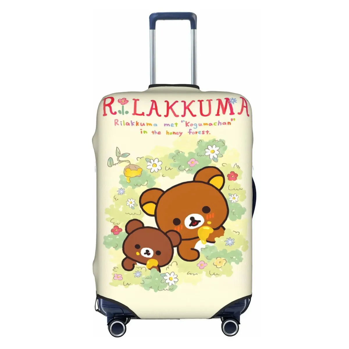housse de bagage de voyage personnalisée r-rilakkumas, housse de protection élastique pour valise à motif de dessin animé, convient aux valises de 18 à 32 pouces