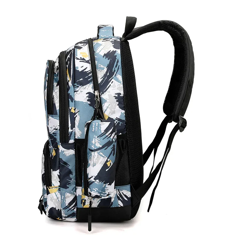 sac à dos décontracté imprimé floral pour hommes et femmes, sac à dos de voyage de camouflage en tissu oxford pour hommes et femmes, pour collège
