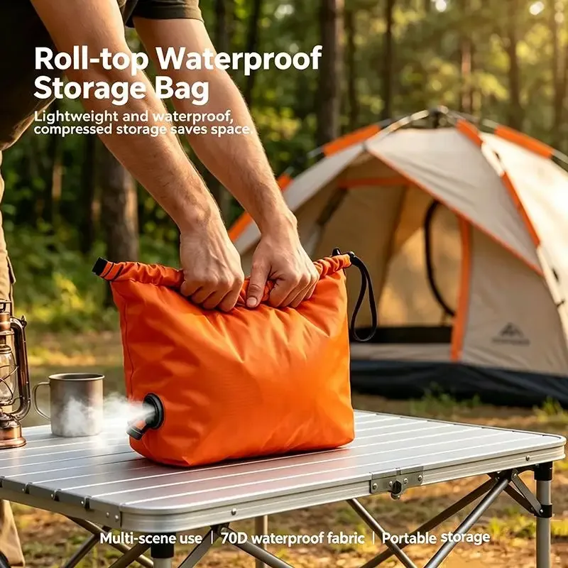 Sac de compression sous vide imperméable et sans plis pour vêtements de voyage, camping, gym, cubes de rangement