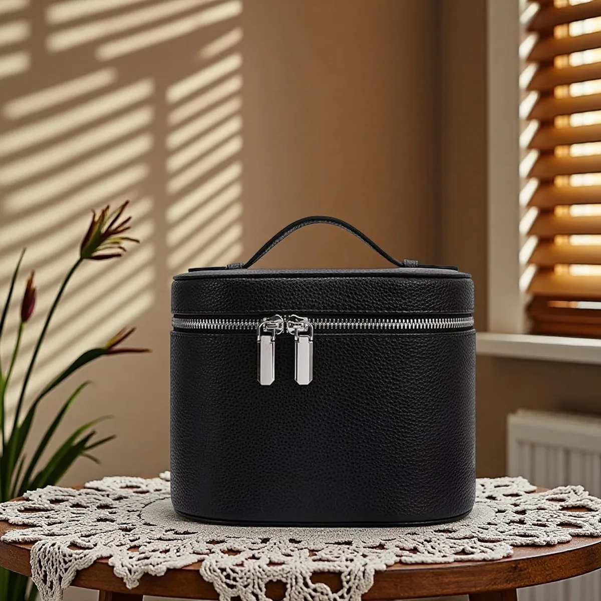 sac à cosmétiques portable, organisateur de grande capacité, étui de maquillage de voyage, organisateur pour le rangement de rouge à lèvres, crayon à sourcils, cosmétiques