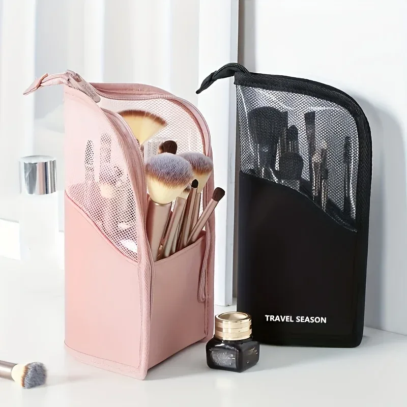 Étui à crayons à sourcils vertical spacieux 2025, un sac organisateur portable pour le maquillage, parfait pour les femmes - Facile à utiliser et à transporter.