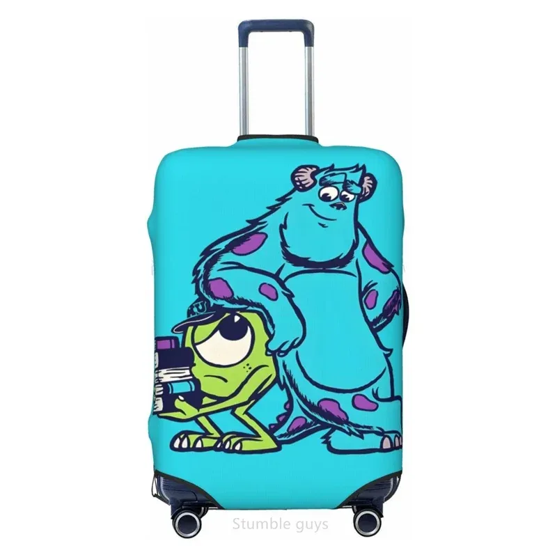 housse de bagage lavable anti-rayures, imprimé m-monsteres, convient aux valises de 18 à 32 pouces, élastique, durable, anti-poussière, pour les voyages en plein air