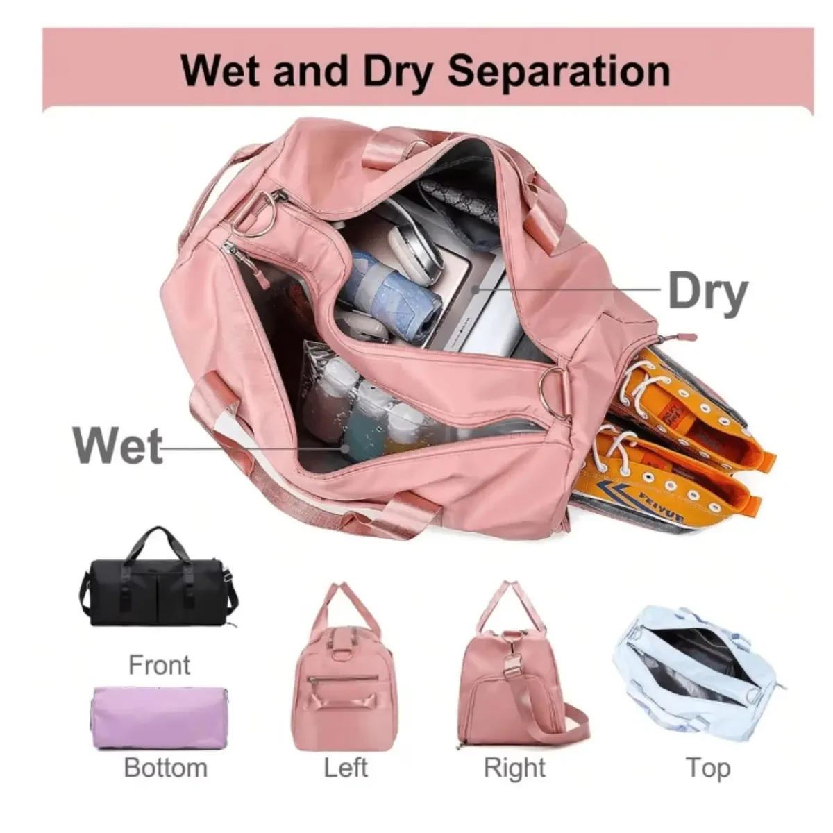 sac de voyage personnalisé avec nom, cadeaux pour la fête des mères, sac de voyage mignon pour elle, sac de week-end personnalisé, sac de voyage, sac de sport avec initiales
