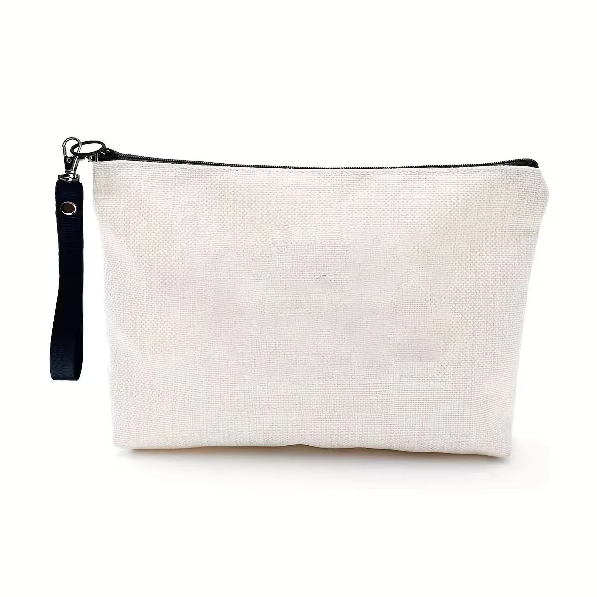 trousse de maquillage vierge par sublimation, sacs à cosmétiques en polyester avec bracelet, sacs de rangement pour lunettes de soleil, protection solaire pour logo personnalisé