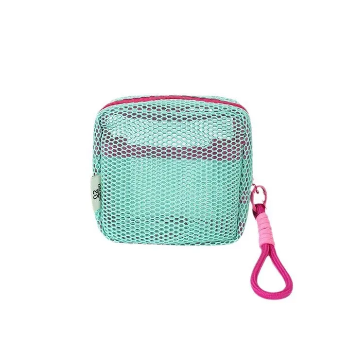 sac de plage transparent en maille, 1/4 pièces, bracelet détachable, léger, portable, multifonctionnel, pochette de rangement pour voyage en plein air