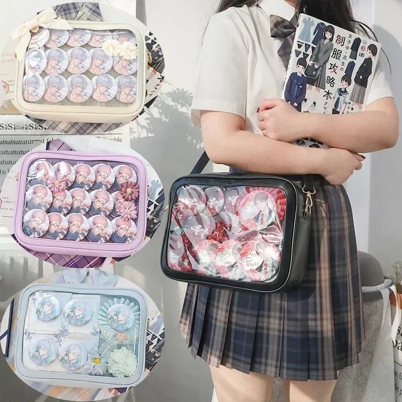 sacs à bandoulière japonais pour lycéennes, sacs à main jk en pu, itabag transparent pour femmes, nouveaux sacs ita, sac en cuir initié bolso