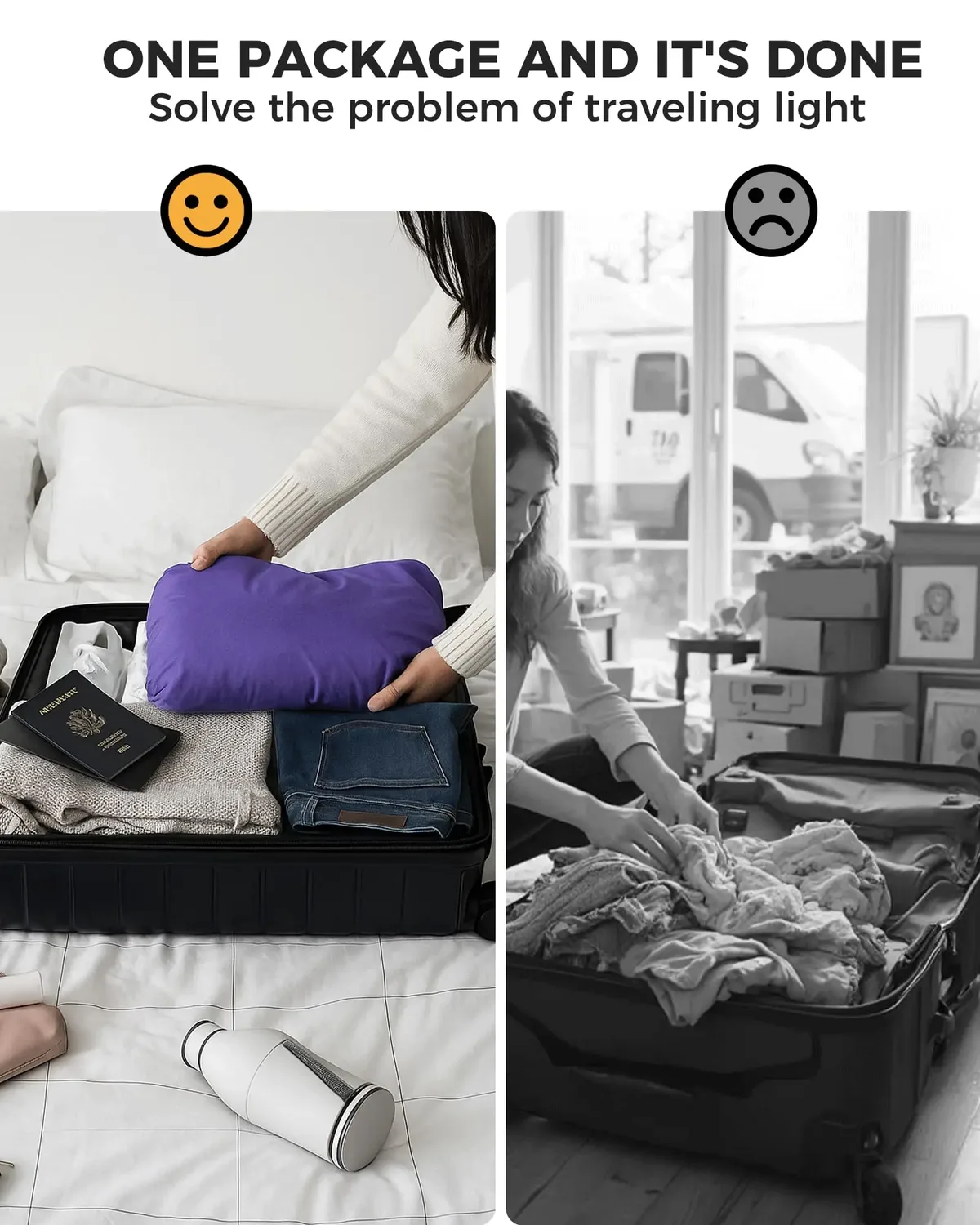 sac de compression sans plis pour le voyage, sac de rangement sous vide étanche, organisateur gain de place pour vêtements, camping, gym, cubes de rangement