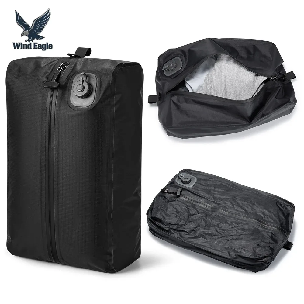 sac de compression sous vide électrique automatique rechargeable, sac de rangement de voyage étanche en tpu, organisateur pour vêtements