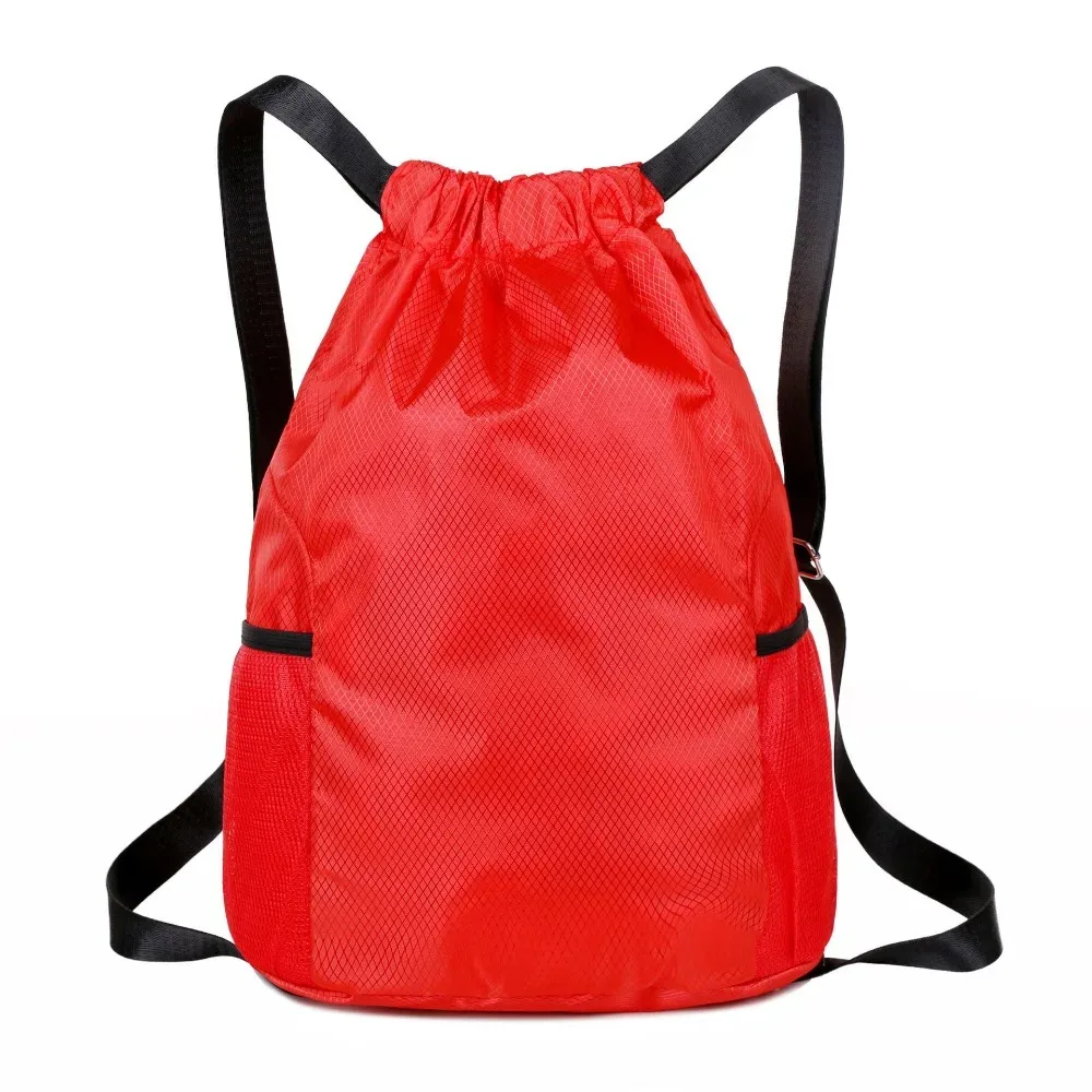 sac à dos léger de haute qualité avec cordon de serrage, imperméable, couleur unie, sac de sport, résistant à l'usure, sac de fitness pour l'extérieur