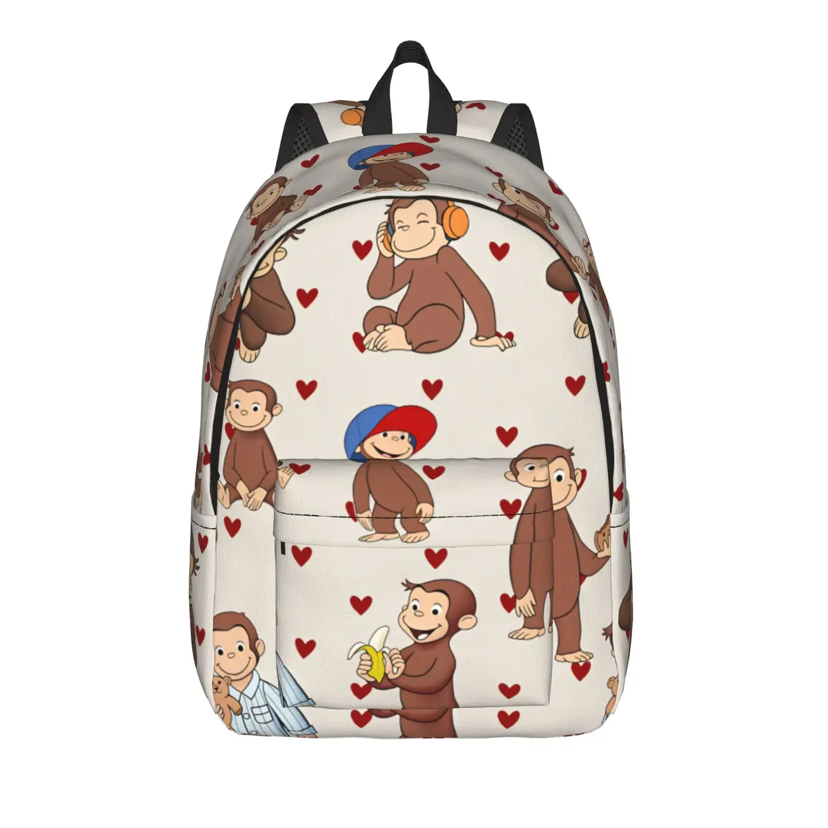 sac à dos curious george dessert activity stickers, sacs à dos de voyage pour filles, sacs d'école kawaii, grand sac à dos de créateur