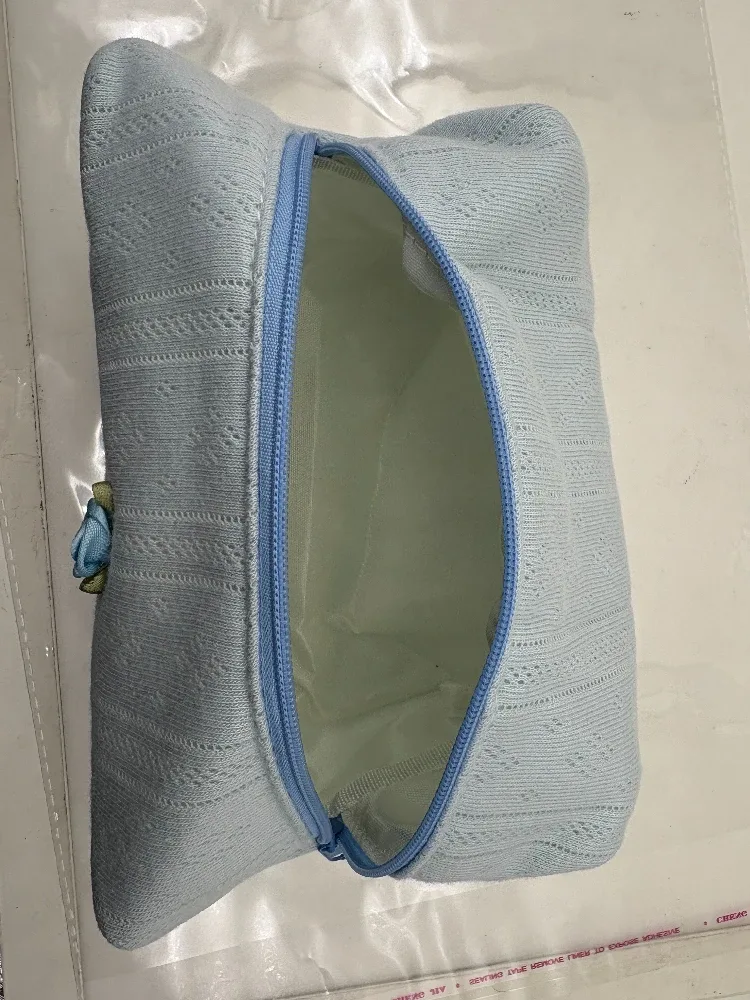 sac de rangement pour rouge à lèvres floral, trousse de maquillage, sac portable, grande capacité, câble pour écouteurs, élégant, simplicité, doux, mode ins, 1 pièce