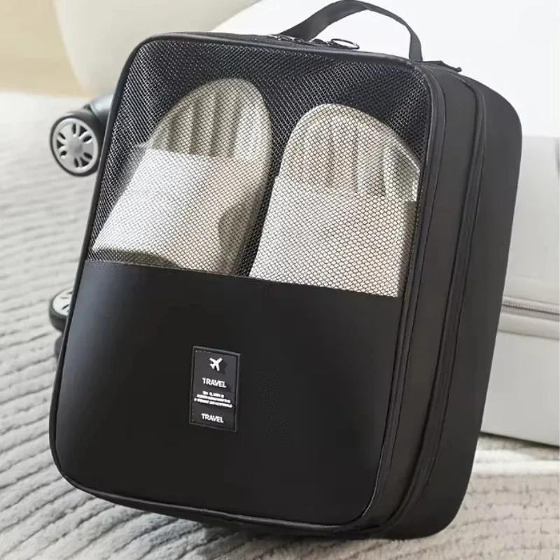 sac de rangement pour chaussures de voyage, sac de rangement en maille respirante diagonale lavée, pour plusieurs paires de chaussures, boîte à chaussures portable pour les voyages d'affaires