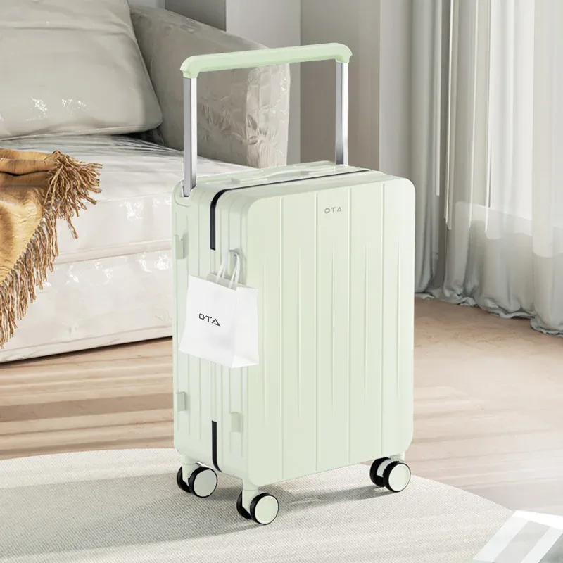 bagage femme 20 "petit boîtier de chariot nouvelle valise haute apparence niveau voyage 24 étui en cuir rose clair