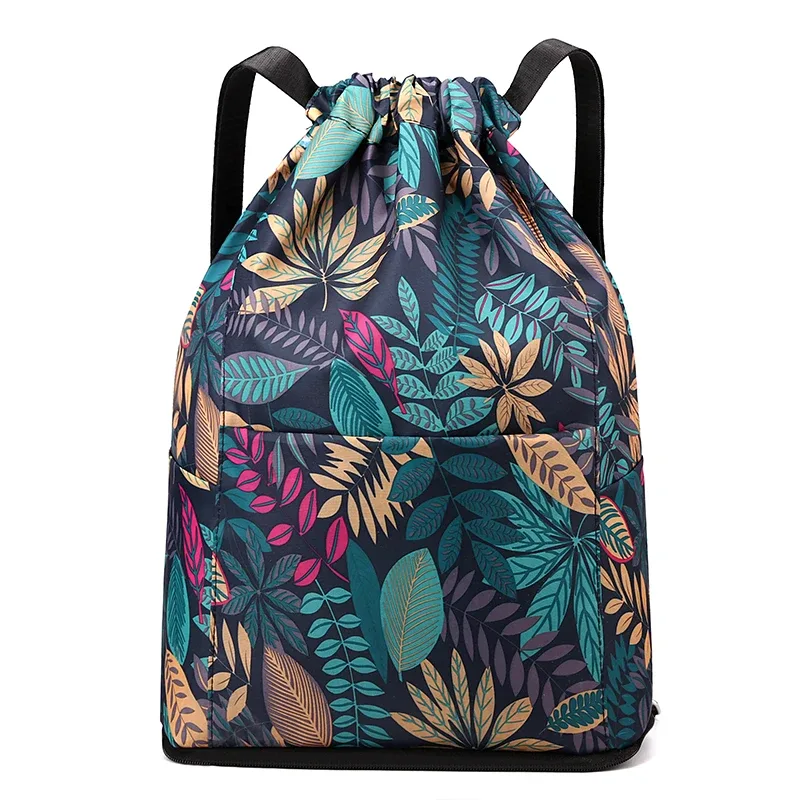 mode femmes sac à cordon sac à dos de haute qualité tissu filles sac à dos femme portable sac pliant shopping sac à dos