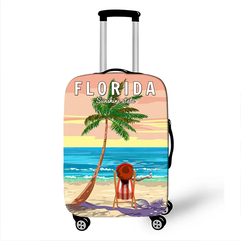 arbre hawaïen plage impression housse de bagage coucher de soleil noix de coco femmes hommes valise de voyage housses de protection horus boîtier de chariot couverture cadeau