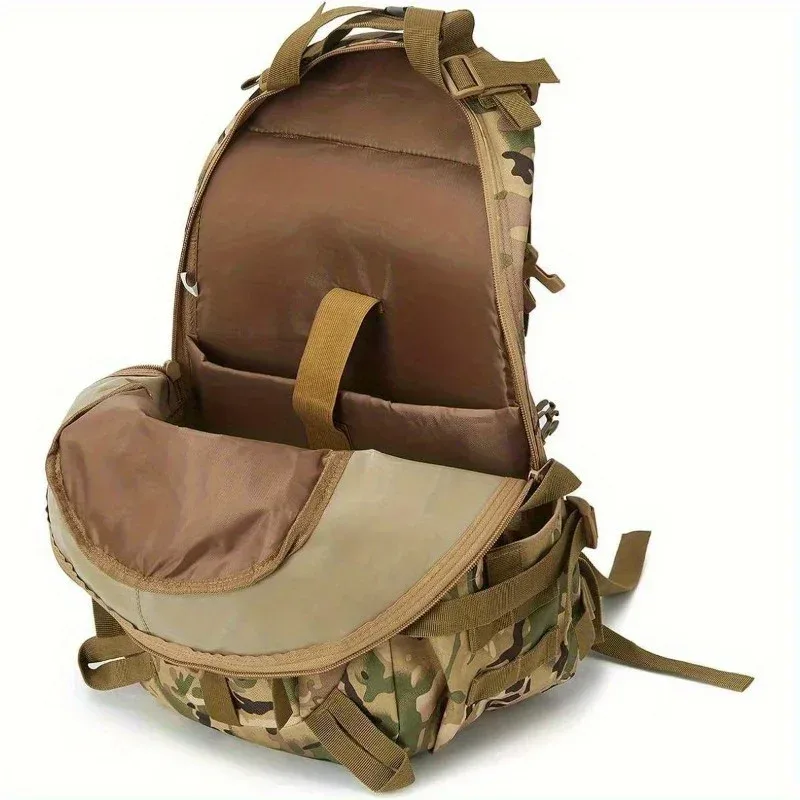 sac dos nylon camouflage vert marron beige grande taille poches molle survie voyage sport aventure
