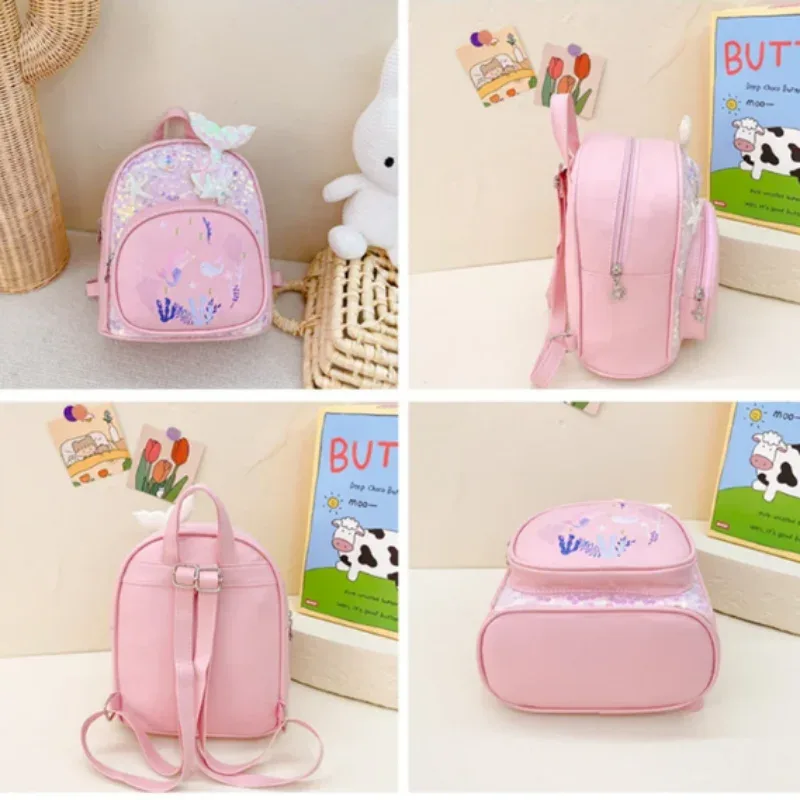sac à dos personnalisé à paillettes sirène avec nom brodé, sac à dos personnalisé pour enfants, sac d'étudiant de maternelle