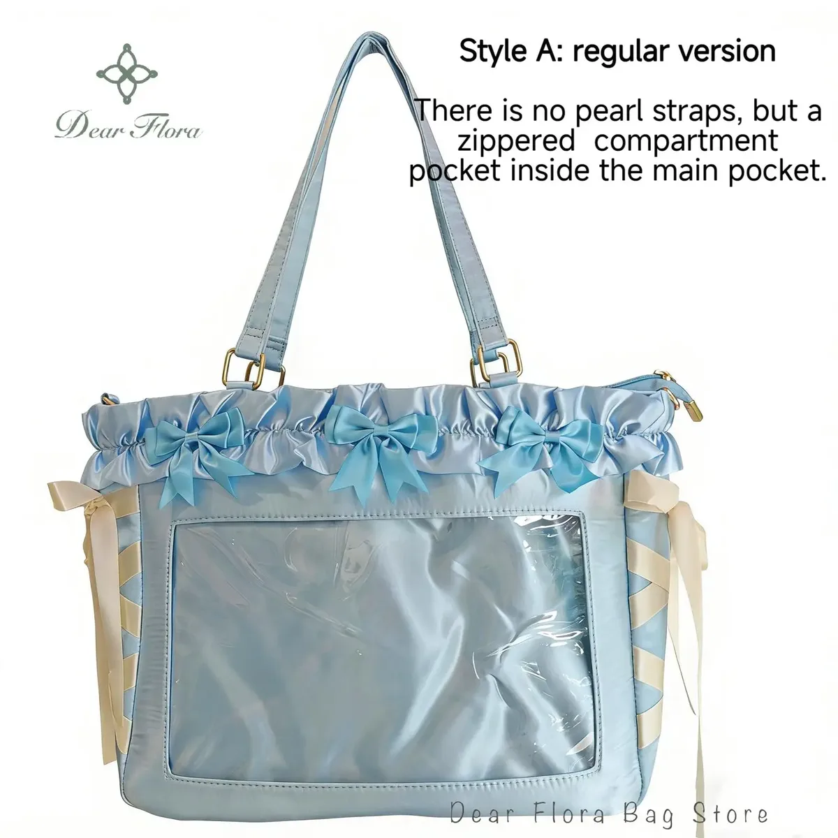 nouveau sac bandoulière y2k avec nœud en ruban, sac à bandoulière transparent grande capacité pour jeunes filles, sac à main diy, sac fourre-tout en satin pour femme