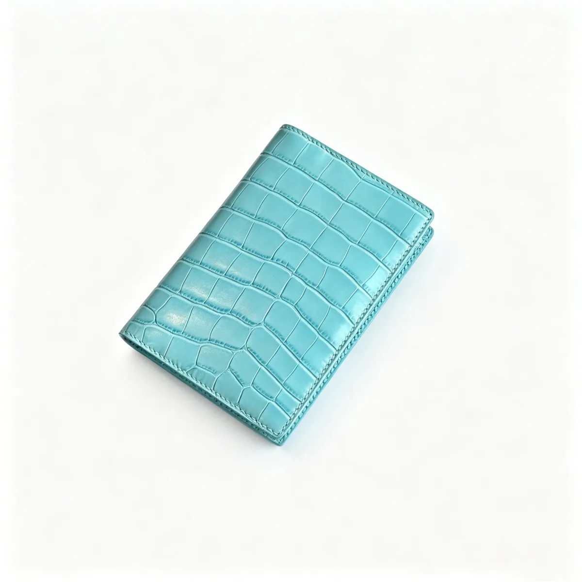 pochette de maquillage en cuir de vachette bleu à motif crocodile, nouvelle pochette de toilette de luxe en cuir véritable, grande capacité, pour voyage, rangement de cosmétiques