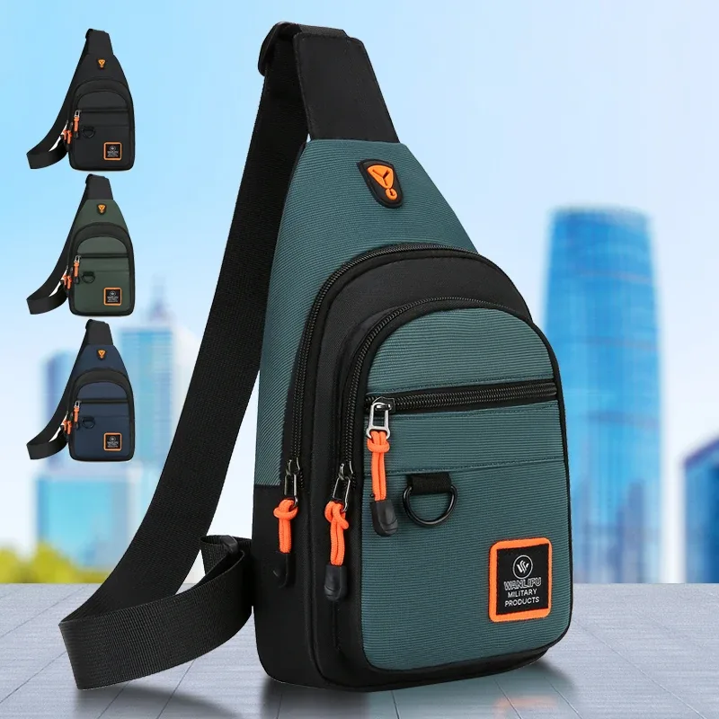 sac à bandoulière pour homme, idéal pour les loisirs, la randonnée, le vélo, sac de sport imperméable, sac de voyage, sac de poitrine pour homme, sac à bandoulière