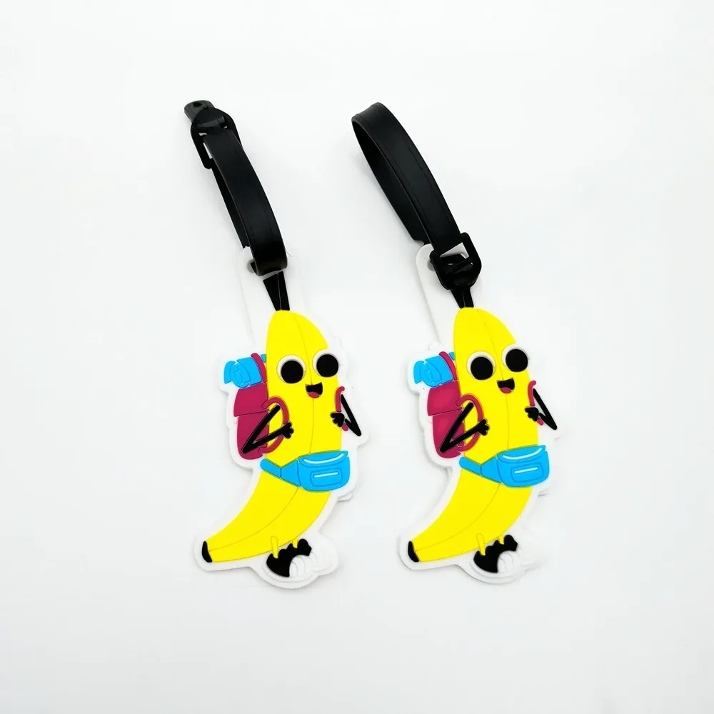 étiquette de bagage style banane, fruits mignons, avocat, pendentif, prévention des pertes d'aéroport, étiquette d'identification essentielle pour les voyages et les affaires, 1 pièce/2 pièces