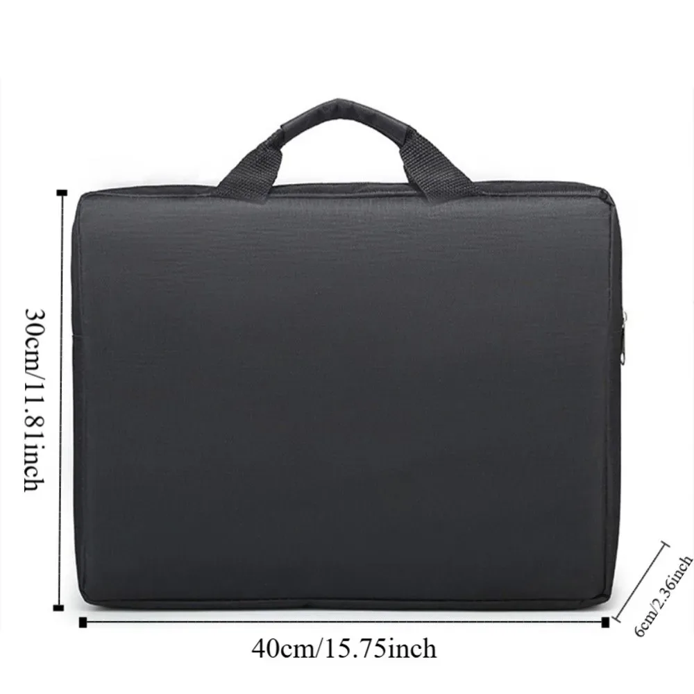 sac porte-documents simple pour hommes, mallette de travail, sac à main pour documents, mallette d'affaires noire épaisse, sac de transport pour trajets quotidiens.