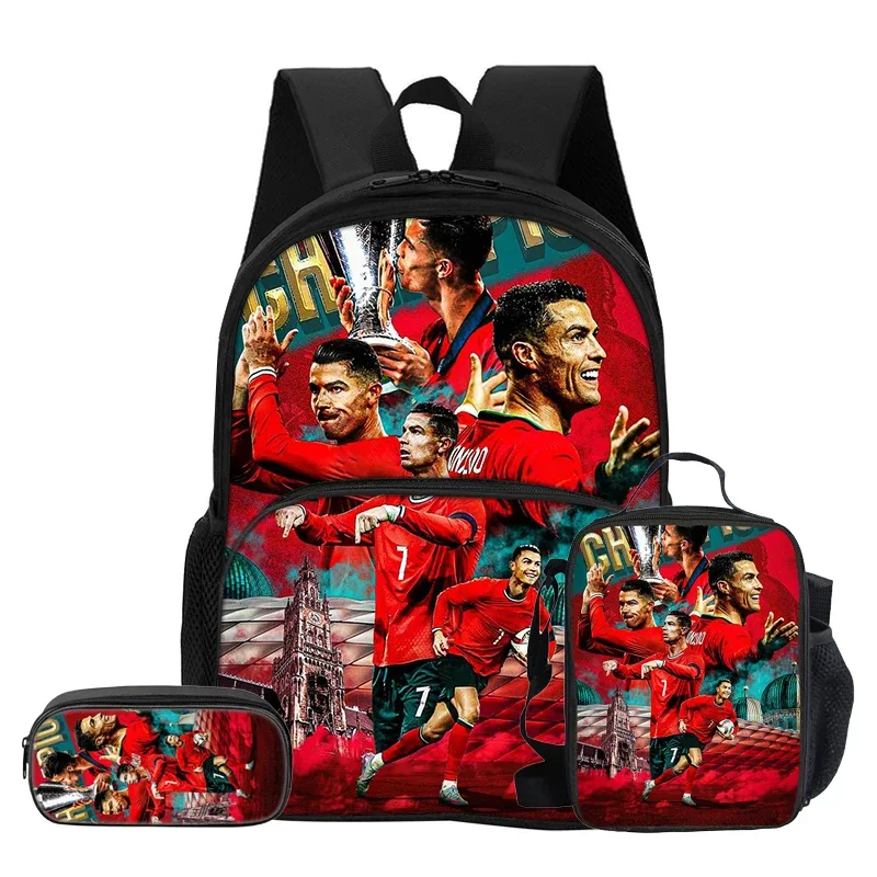 sac dos nylon noir motif football dynamique bandoulière arquée fermeture éclair integree informatique unisexe voyage