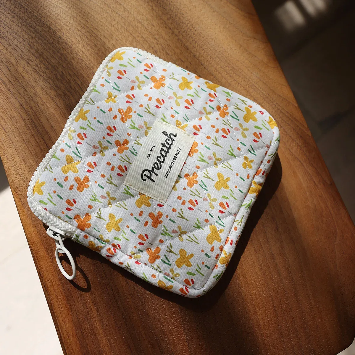 trousse à cosmétiques à coutures fraîches, style français, art floral, maquillage, soins de la peau, voyage, 03/stockage, été, fleurs polyvalentes