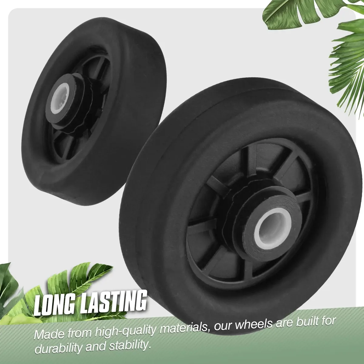 4 roues de remplacement noires pour valise, avec vis, silencieuses, pour chariot de voyage, axe de 5 cm