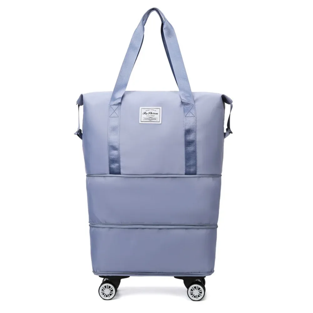 sac de sport en tissu oxford avec roulettes, séparation sec-humide, sac de voyage pliable portable, grande capacité extensible