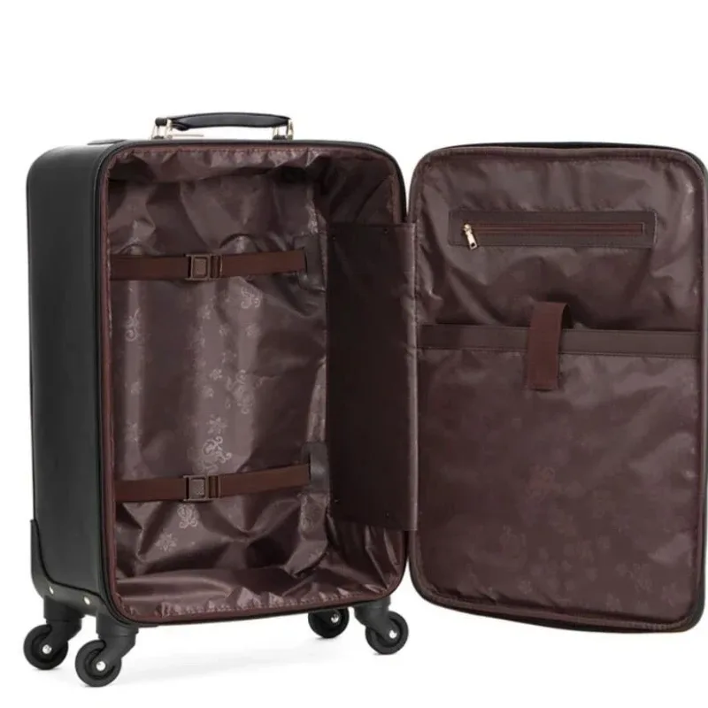 valise à roulettes carrylove en cuir pour femme, 20, 24 et 28 pouces, bagage cabine
