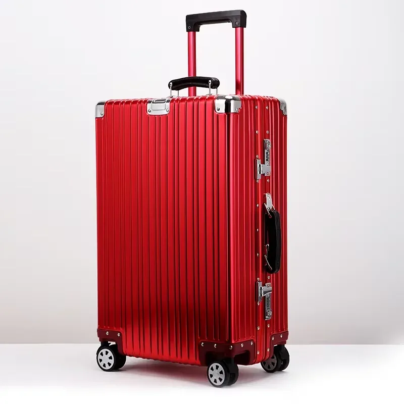 valise de voyage rétro en alliage d'aluminium bunnyfly, bagage à roulettes de haute qualité, valise trolley rétro, bagage à main 20/24/26/29'