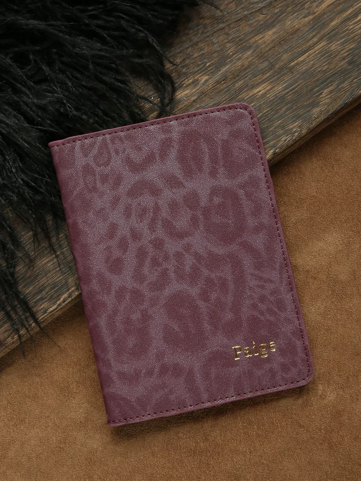 porte-passeport personnalisé avec motif léopard, couverture de passeport personnalisée avec impression, accessoires de voyage chics faits à la main, cadeau