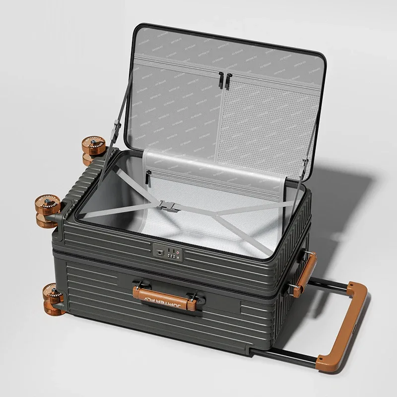 muxing – bagage à roulettes large, ouverture frontale, multifonctionnel pour femmes, petite boîte d'embarquement légère de 20 pouces, valise pour hommes de 24 pouces