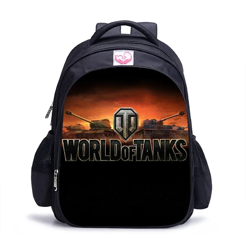 sac à dos de jeu du monde des chars pour enfant et adolescent, 16 pouces, pour livre, garçons et garçons