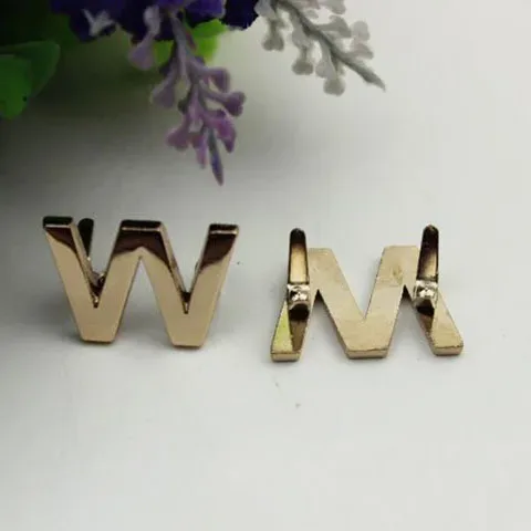 rivets métalliques anglais 26 lettres, 5 pièces, clous à griffes pour sacs, vêtements, chapeaux, décor en cuir, alphabets, artisanat fait à la main