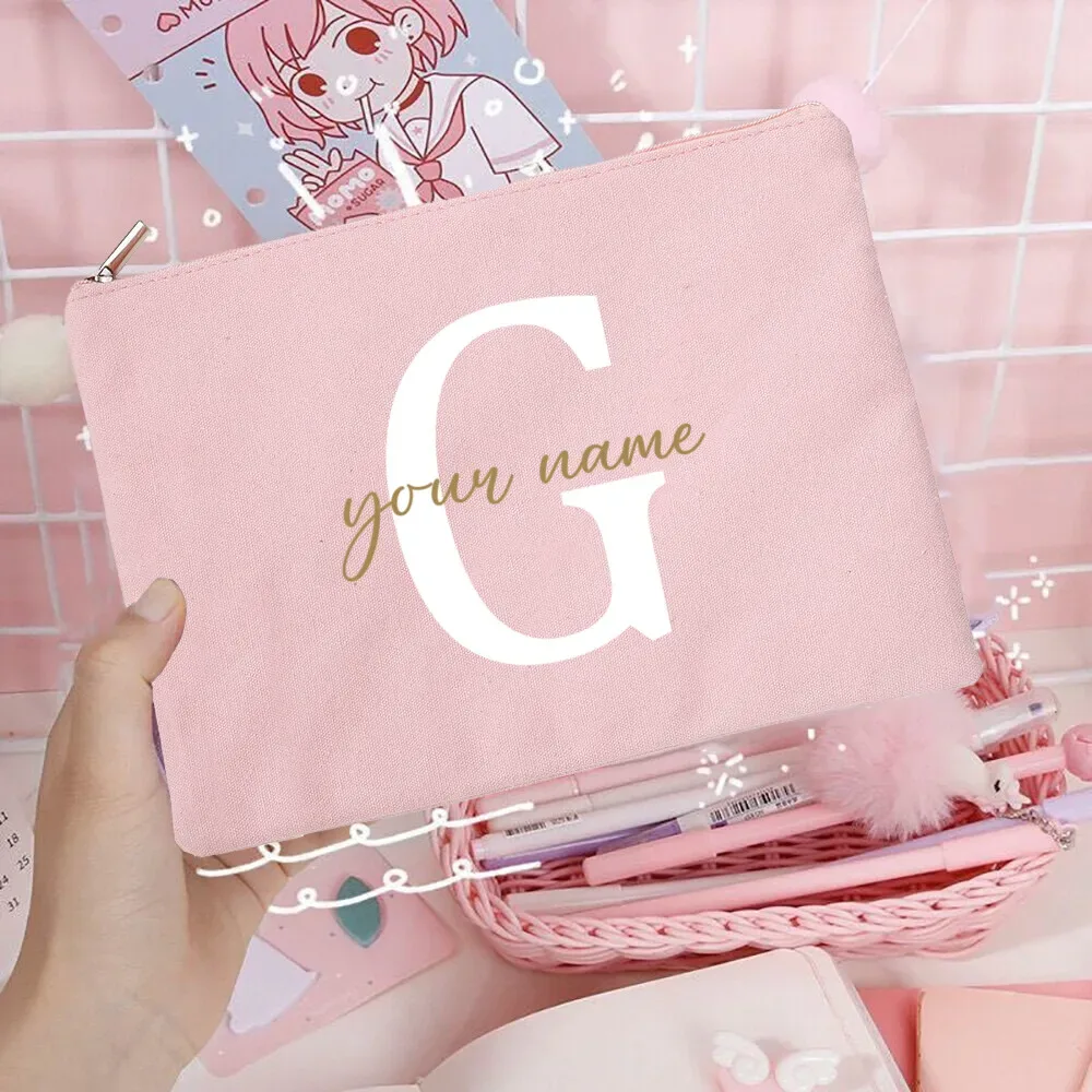 sacs à cosmétiques de demoiselle d'honneur avec nom personnalisé, trousse de maquillage pour filles, pochette de toilette de voyage, cadeaux d'anniversaire de mariage pour elle