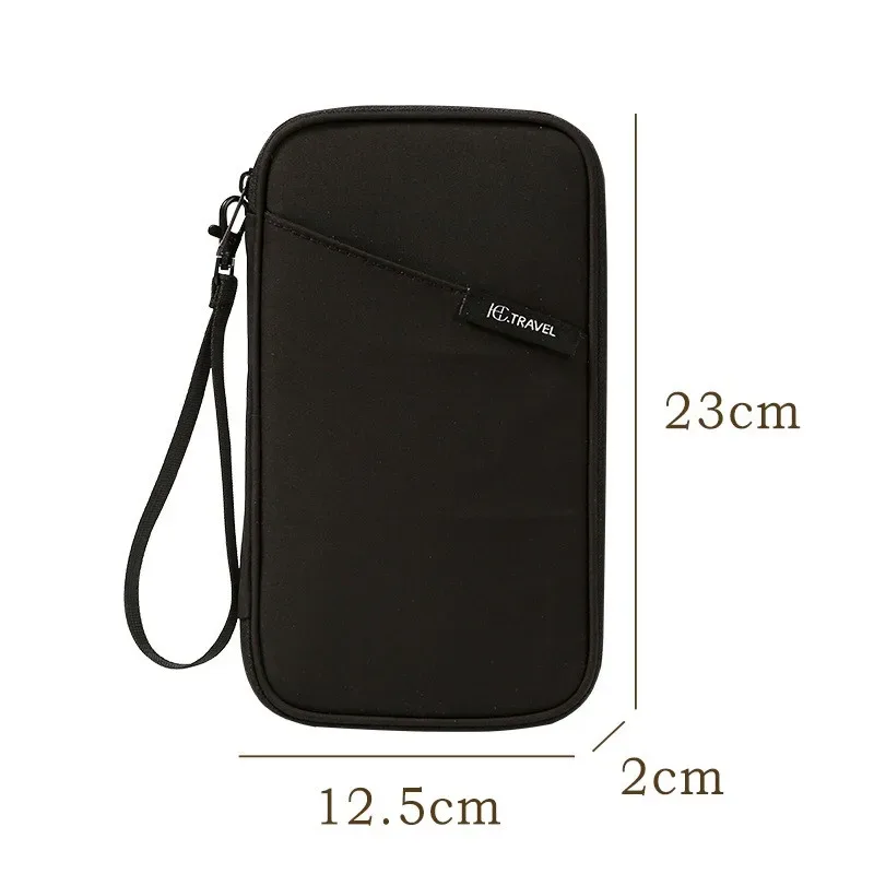 sac de rangement de portefeuille de porte-passeport bloquant rfid familial-organisateur de documents de voyage avec étui pour cartes de crédit sac de voyage essentiel